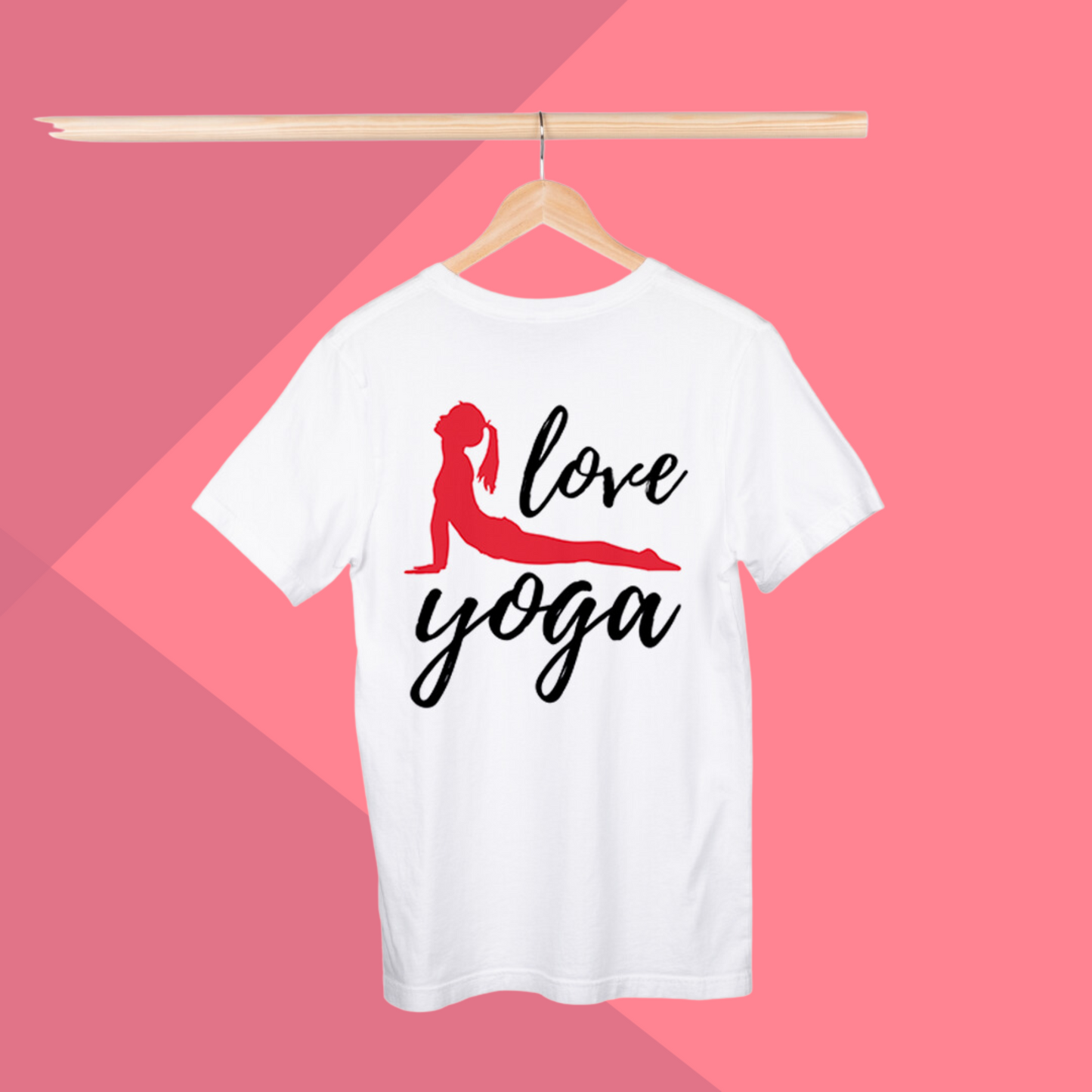 Love Yoga Print Women's White T-Shirt - T-Shirt for Yoga Lover's