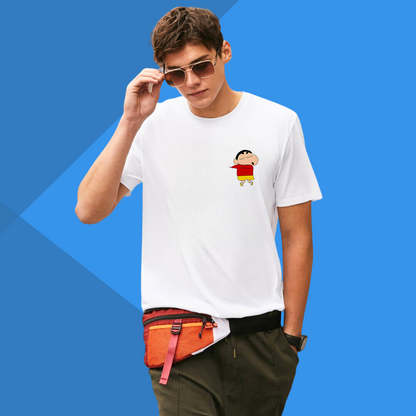 Shinchan Printed Men's White T-Shirt - Shinchan T-Shirt for Men's