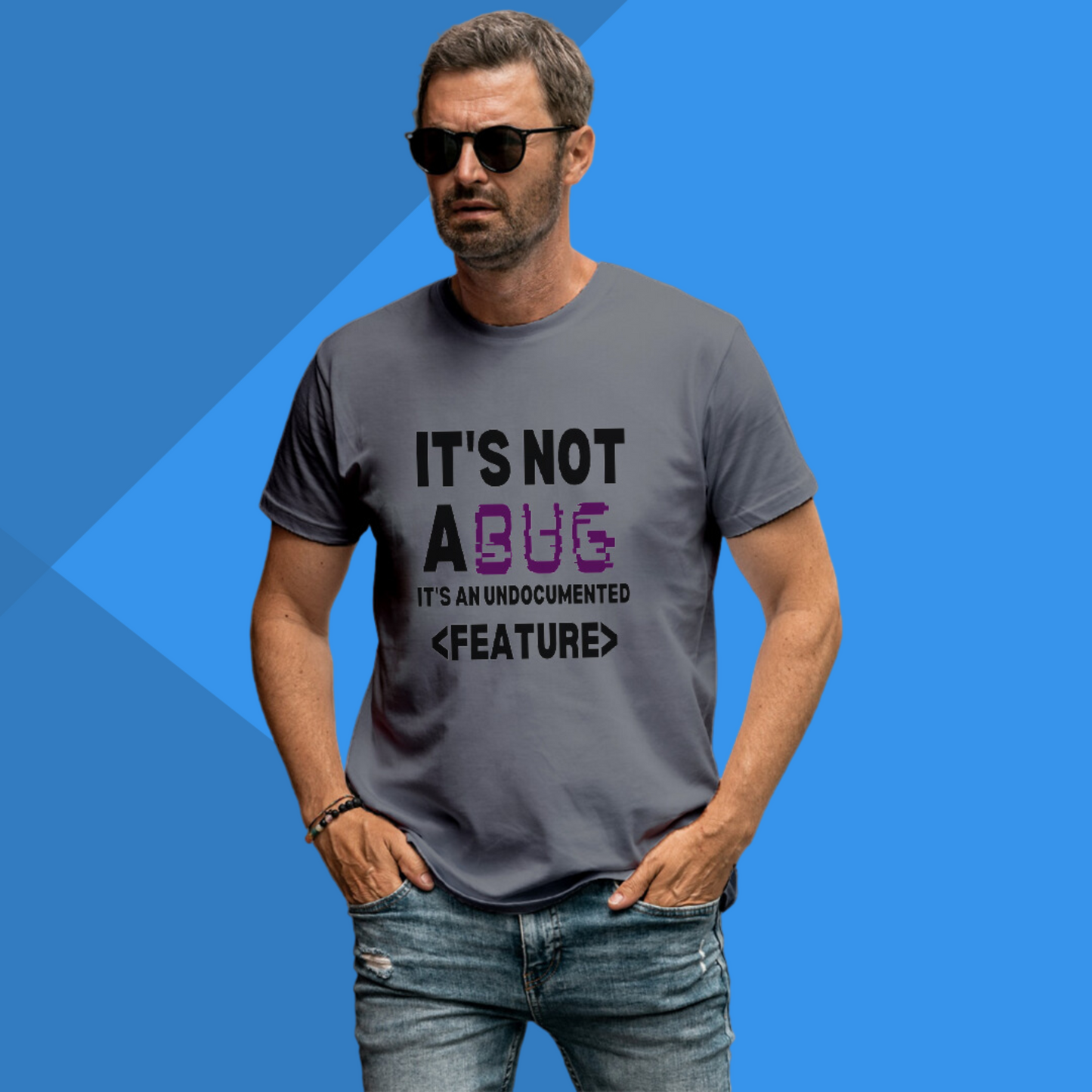 It's Not a Bug It's an Undocumented Feature Printed Men's Tech T-Shirt