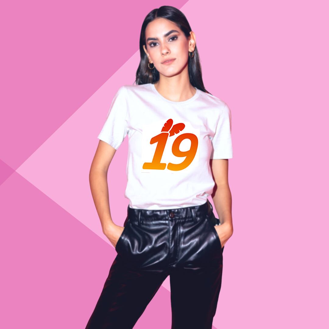 "Nineteen Nostalgia" Printed White T-Shirt - Celebrate the Journey