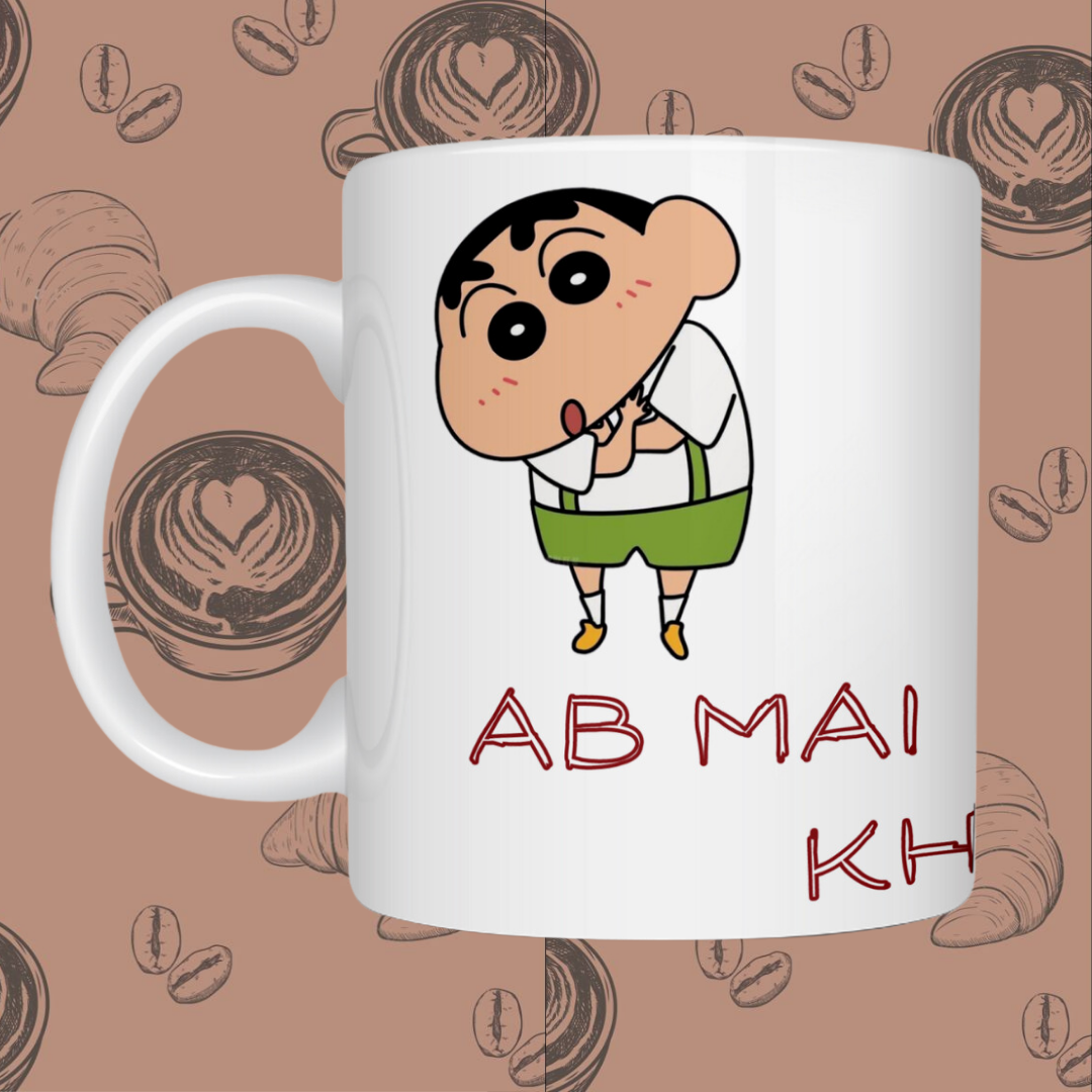 "Shinchan Attitude" Ceramic Mug - Quirky Sips with a Catchphrase