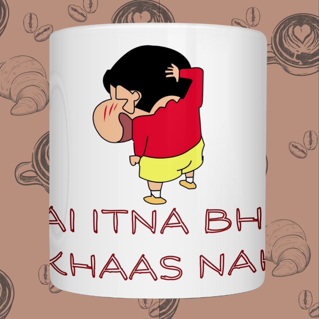 "Shinchan Attitude" Ceramic Mug - Quirky Sips with a Catchphrase