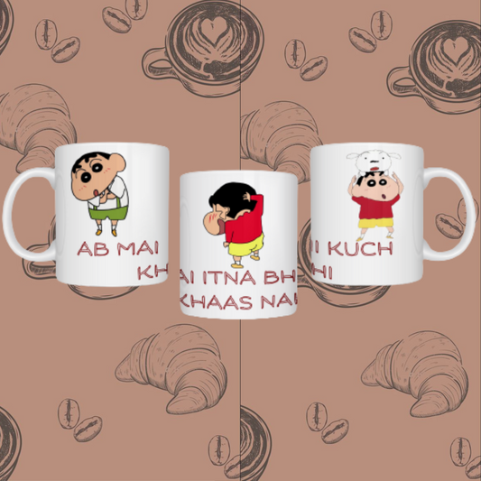 "Shinchan Attitude" Ceramic Mug - Quirky Sips with a Catchphrase