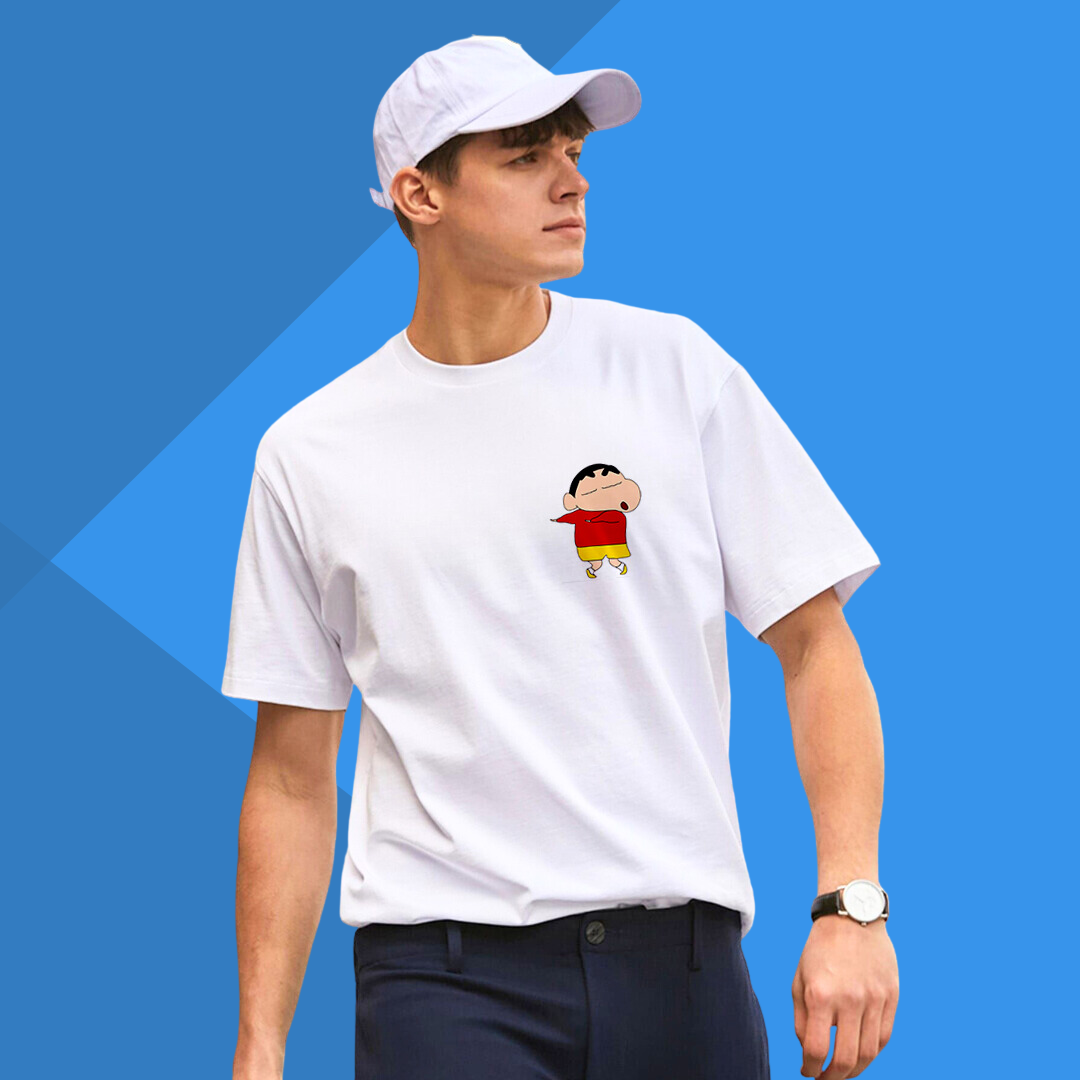 Shinchan Printed Men's White T-Shirt - Shinchan T-Shirt for Men's