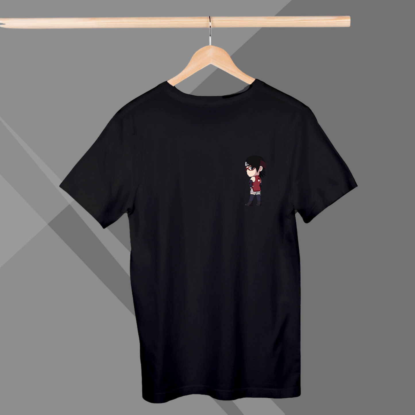 Sarada Anime Printed Women's Black T-Shirt - Must Have Anime T-Shirt