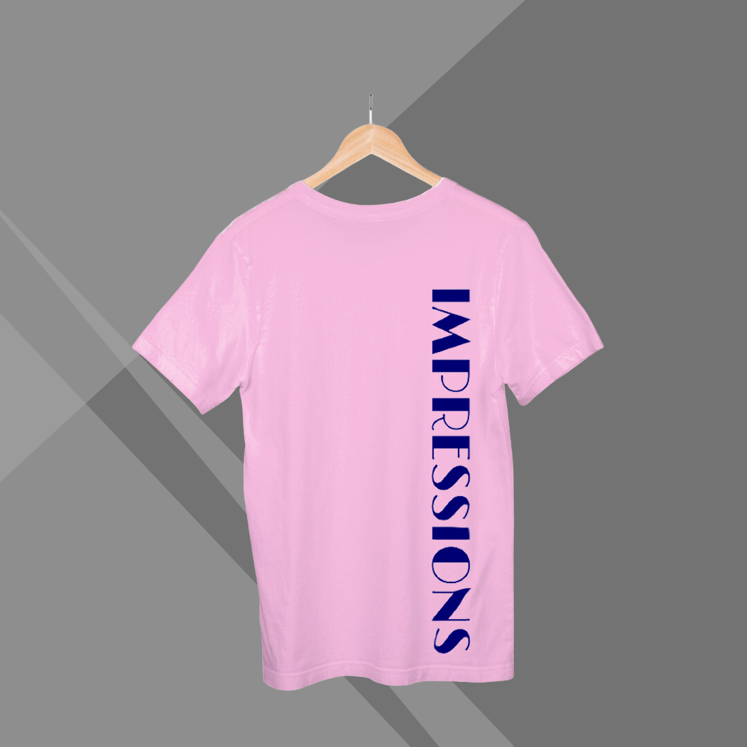 Men's IMPRESSION Printed Pink Premium T-Shirt - Men's Best Selling Cotton T-Shirt