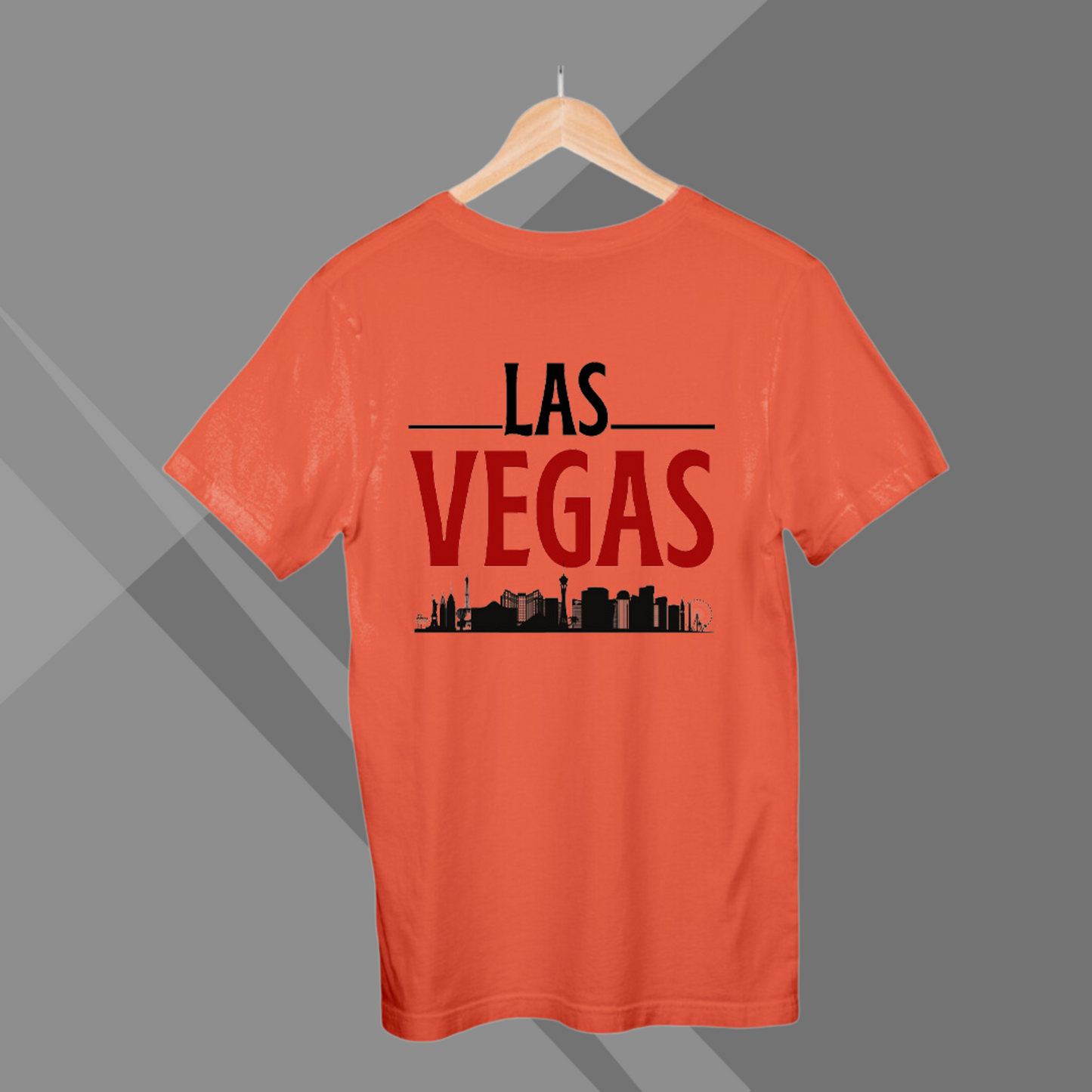 Las Vegas Printed Men's Orange T-Shirt - Show Your Love for Las Vegas