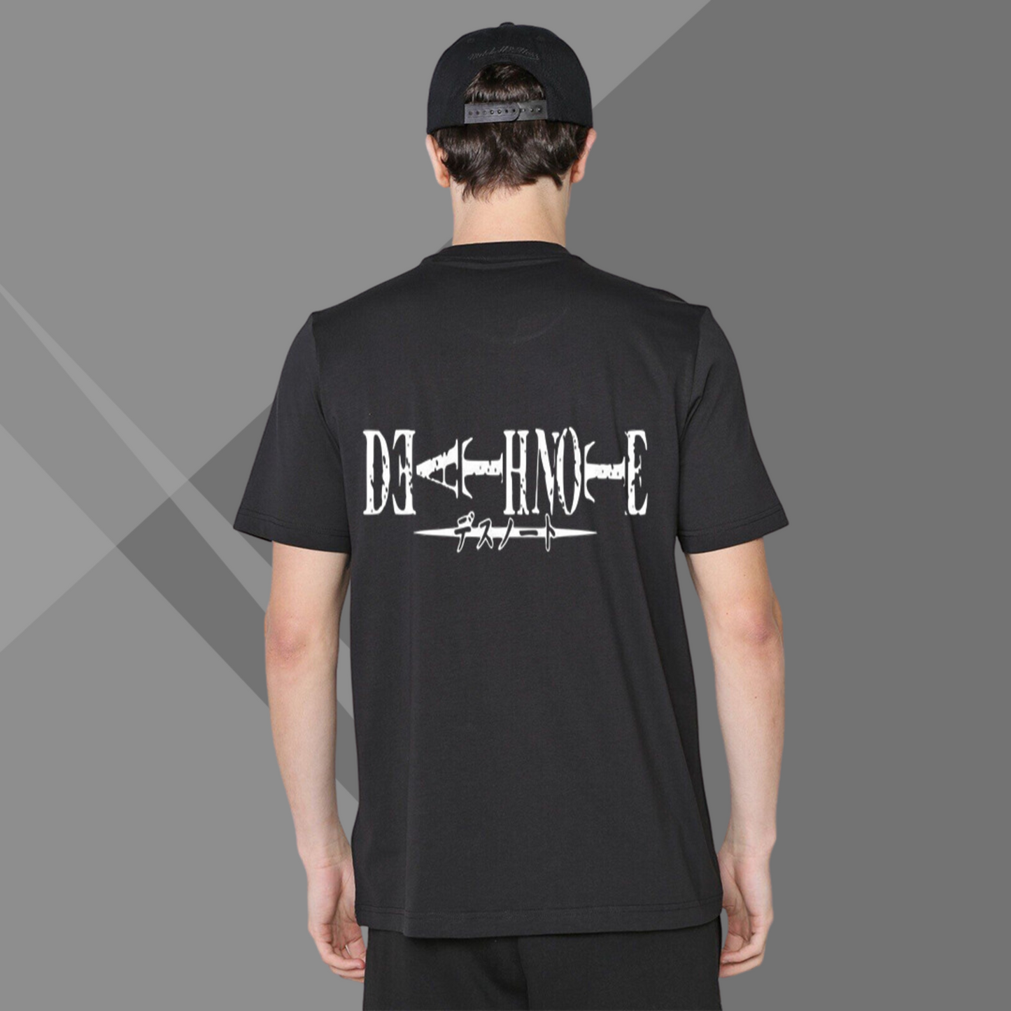 DEATHNOTE Printed Men's Black T-Shirt - Men's Casual Back Side Printed T-Shirt