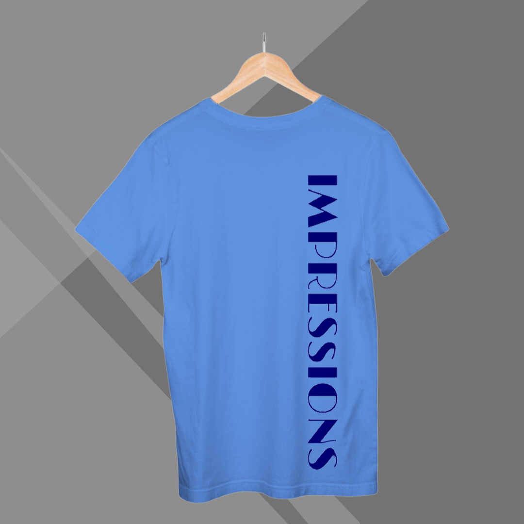 Women's IMPRESSION Printed Blue Premium T-Shirt - Best Selling Women's Cotton T-Shirt