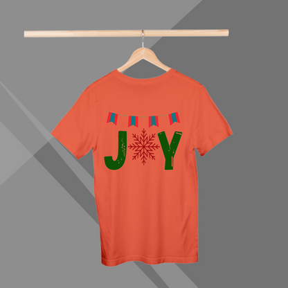 Joy Printed Women's Orange T-Shirt - Women's Playful T-Shirt