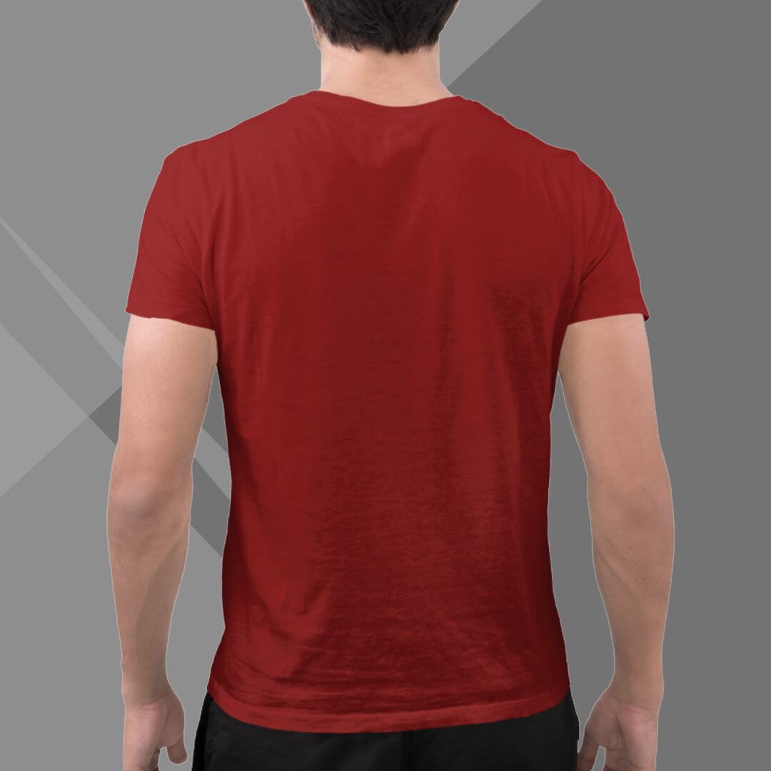 Men's IMPRESSION Printed Maroon Premium T-Shirt - Men's Best Selling Cotton T-Shirt