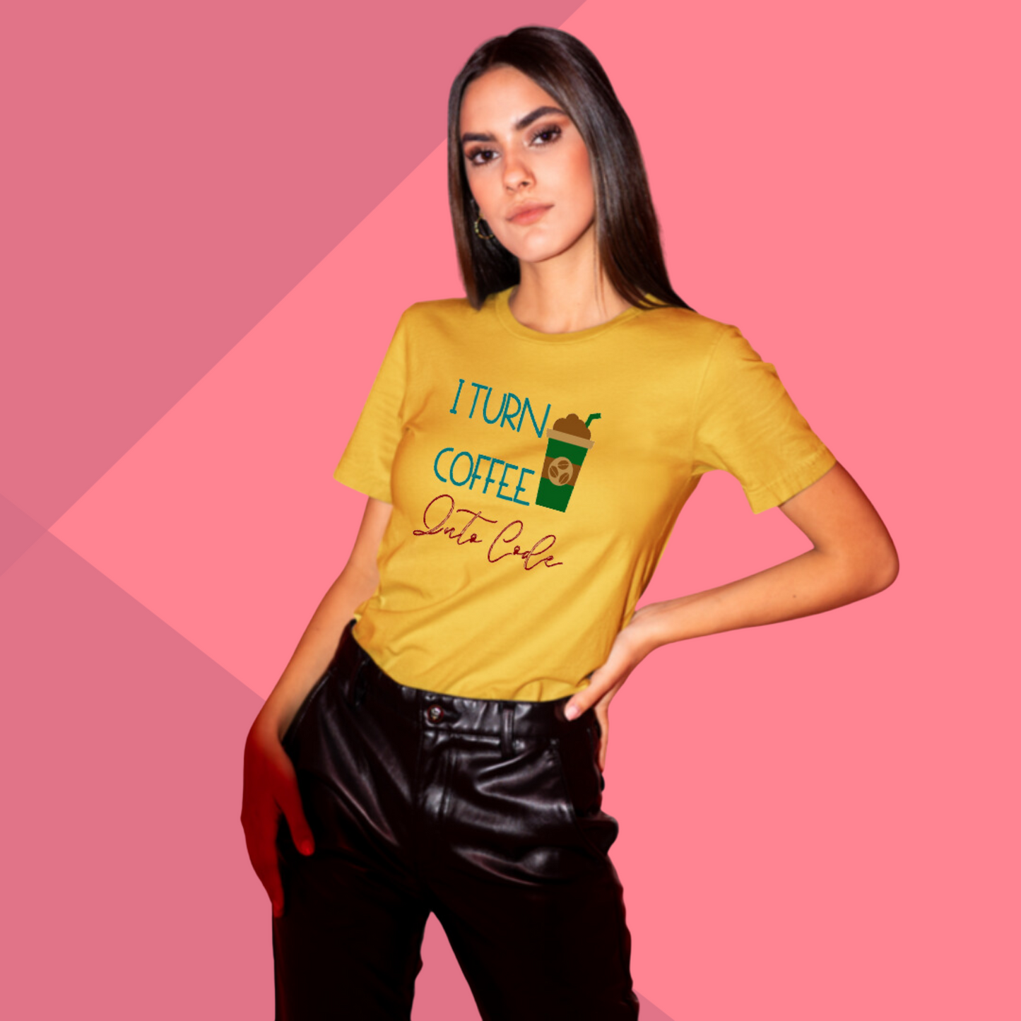 Coffee Printed Women Yellow T-Shirt - Perfect T-Shirt for Coffee Lover