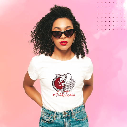 Flaunt Your Strong and Reliable Personality with Women's "Taurus" Zodiac Sign Printed White T-Shirt