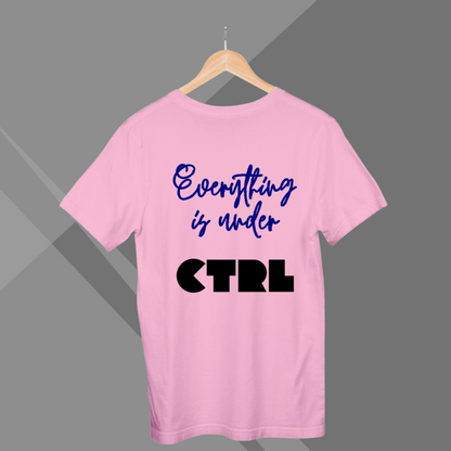 Everything is Under CTRL Printed Women's Pink T-Shirt - Tech T-Shirt for Women