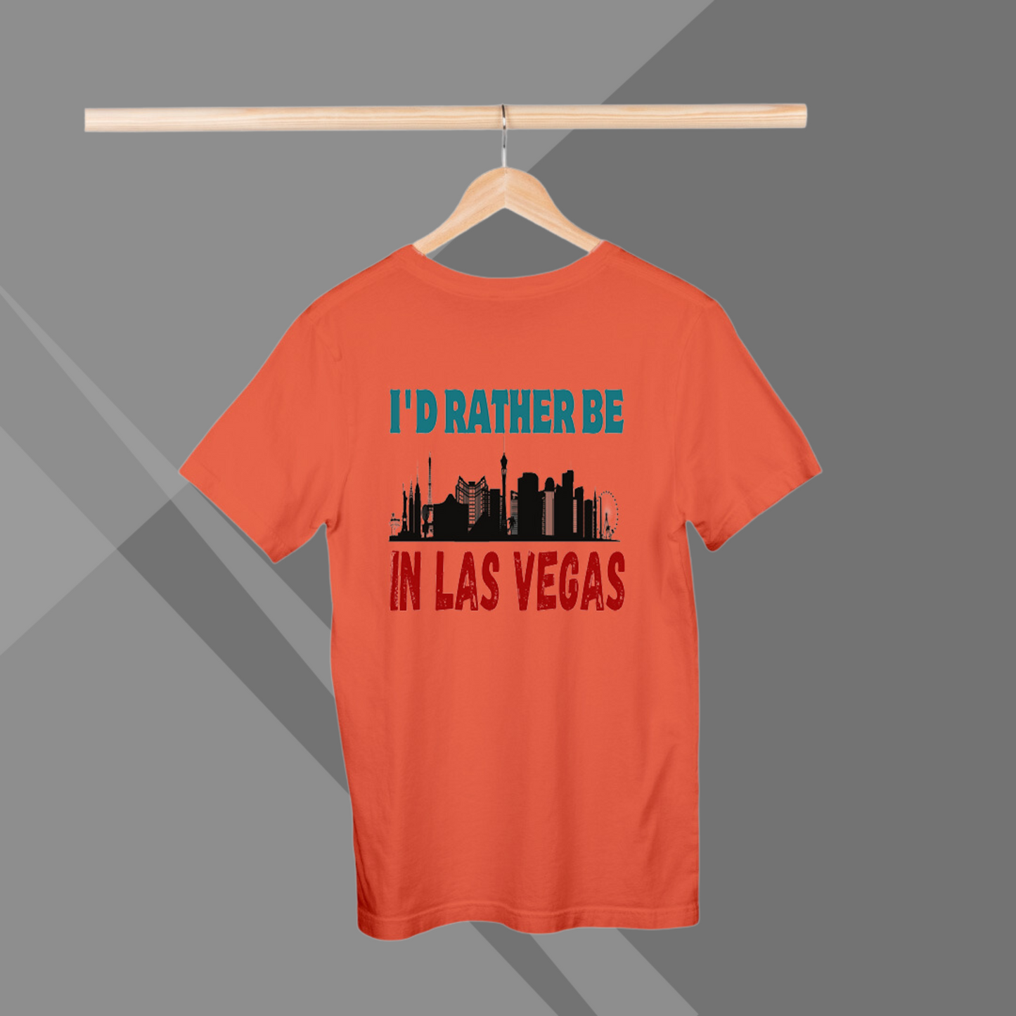 Las Vegas Printed Women's Orange T-Shirt