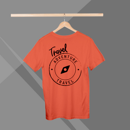 Travel , Adventure Printed Women's Orange T-Shirt - Perfect t-Shirt for Travel enthusiast