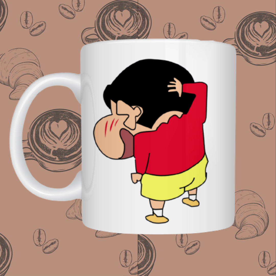 "Shinchan Humor" Ceramic Mug - Witty Sips with Shinchan's Charm