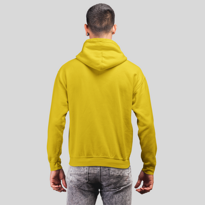 "Express Yourself with Emotions Destroy Everything Printed Men's Yellow Hoodie"