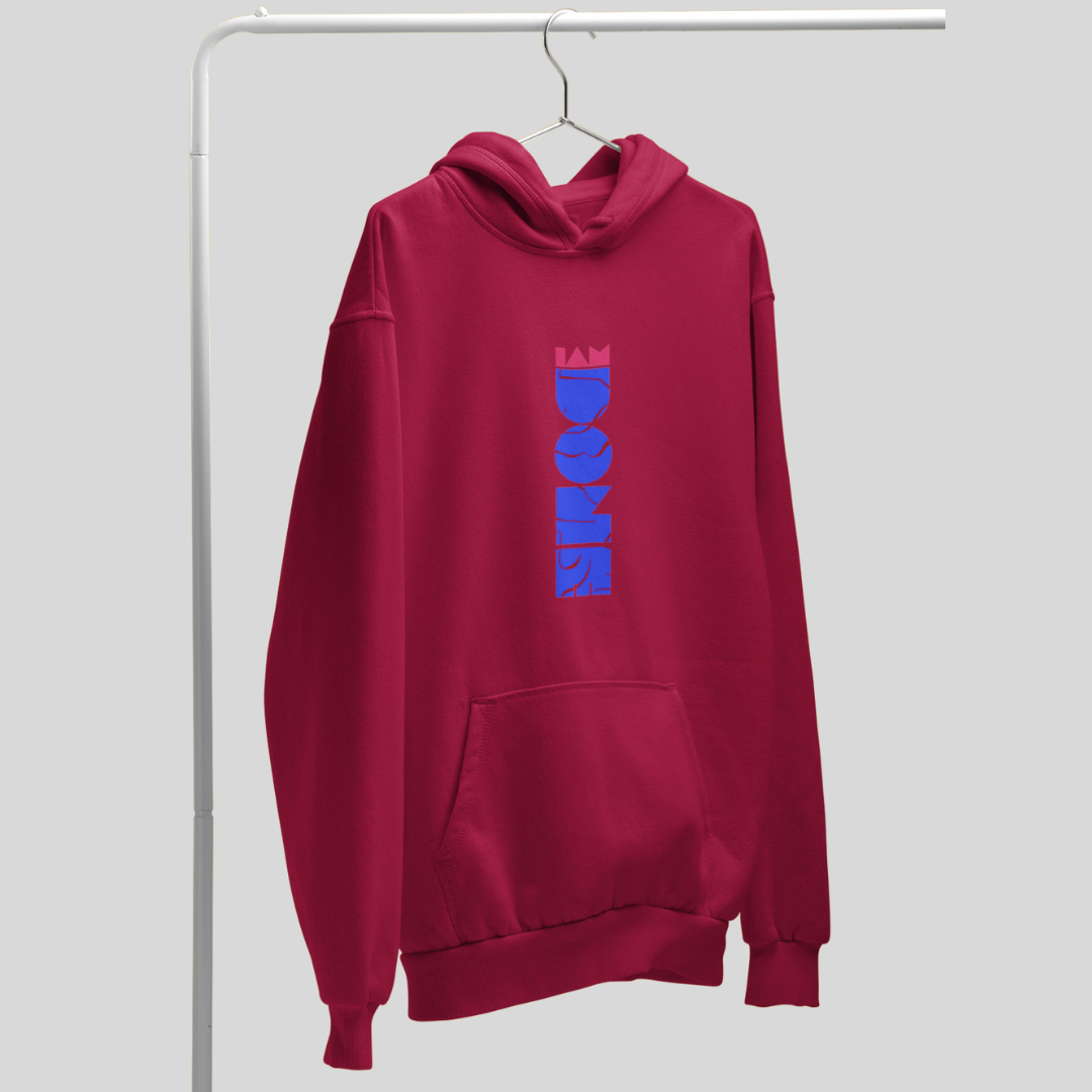 Men's "Done" Printed Maroon Hoodie - Perfect Addition to Your Casual Wardrobe!