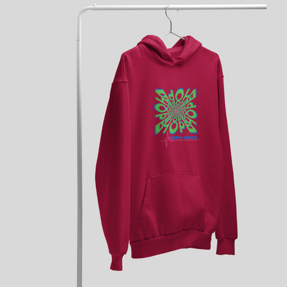 "Spread Hope and Positivity with Our Men's 'Hope Costs Nothing' Printed Maroon Hoodie"