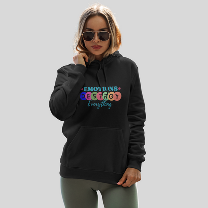 "Emotions Destroy Everything" Printed Women's Black Hoodie!