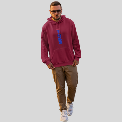 Men's "Done" Printed Maroon Hoodie - Perfect Addition to Your Casual Wardrobe!