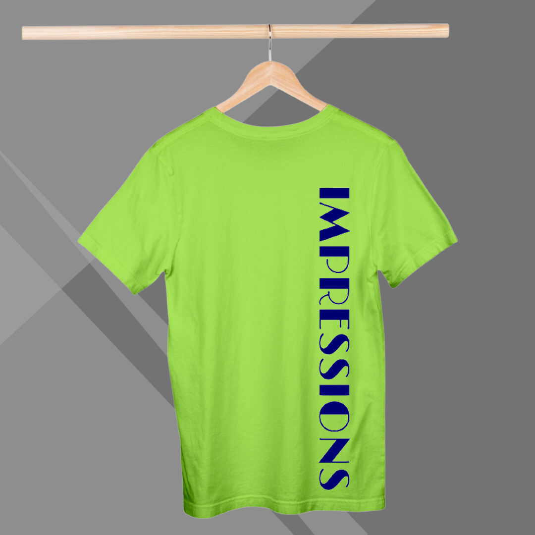 Men's IMPRESSION Printed Green Premium T-Shirt - Men's Best Selling Cotton T-Shirt