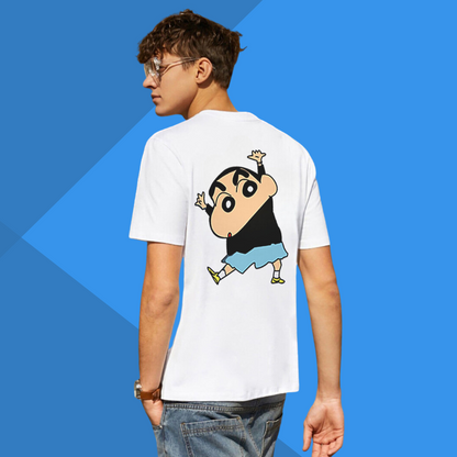 Shinchan Printed Men's White T-Shirt - Shinchan T-Shirt for Men's