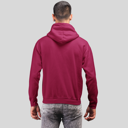 Men's "Done" Printed Maroon Hoodie - Perfect Addition to Your Casual Wardrobe!