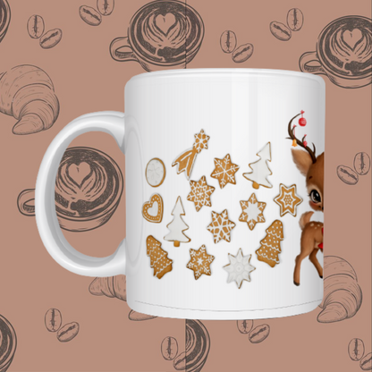 "Adorable Baby Deer" Ceramic Mug - Sip with Cuteness