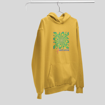 "Spread Hope and Positivity with Our Men's 'Hope Costs Nothing' Printed Yellow Hoodie"