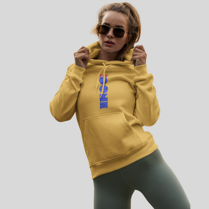 Stay Cozy and Chic with Our "DONE" Printed Women's Yellow Hoodie