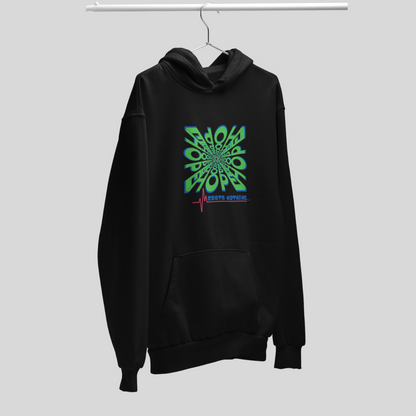 Spread Positive Vibes with Women's "Hope Cost's Nothing" Printed Black Hoodie!