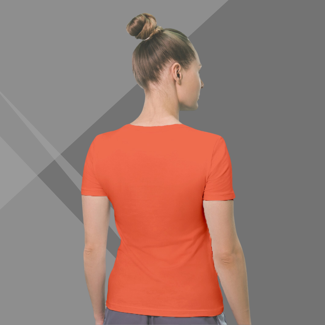 "Celebrate Your Strength with 'Bold, Brave, Beautiful' Printed Orange T-Shirt for Women"