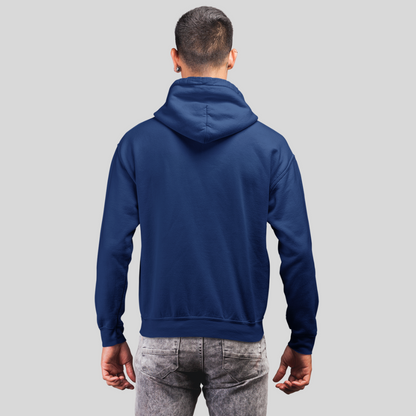 "Express Yourself with Emotions Destroy Everything Printed Men's Blue Hoodie"