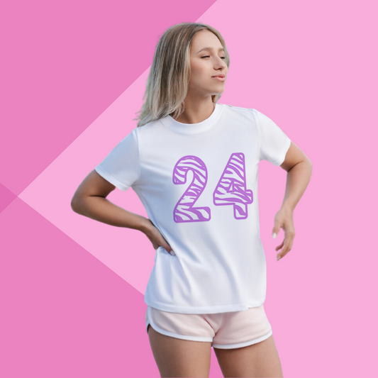 Women's "Funky 24 Vibes" Printed White T-Shirt - Embrace the Groove