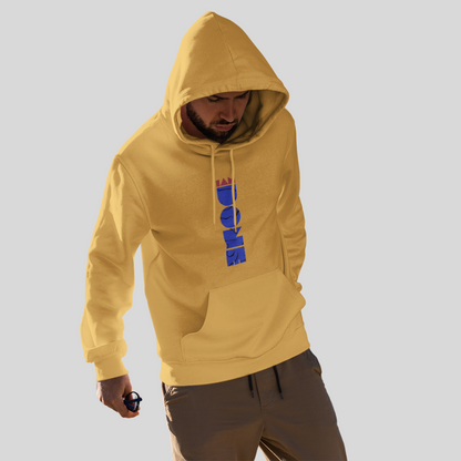 Men's "Done" Printed Yellow Hoodie - Perfect Addition to Your Casual Wardrobe!