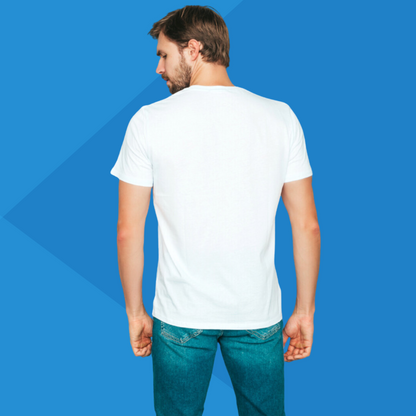 Number 27 white printed t-shirt for men back