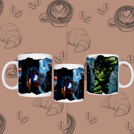 Get Thunder With "Avengers Heroes" Printed Ceramic Mug - Unleash Your Inner Superhero