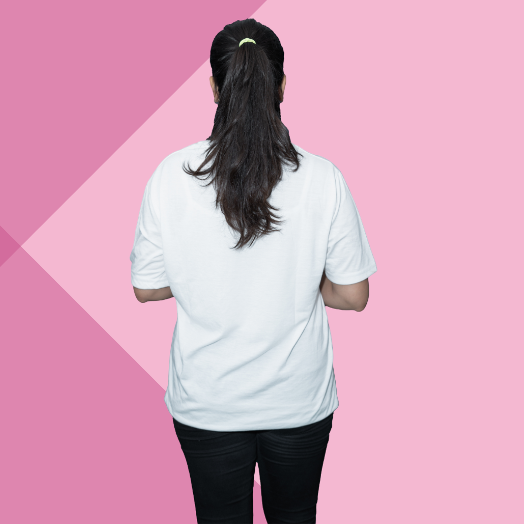 "Celebrate Your Feminine & Bold Strength with Our 'Numeral 2' Printed Women's White T-Shirt"