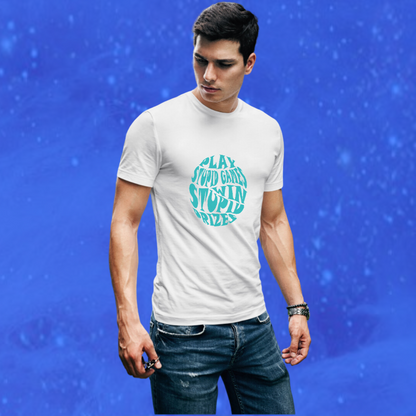 Men's "Play Stupid Games | Win Stupid Prizes" Printed White T-shirt!