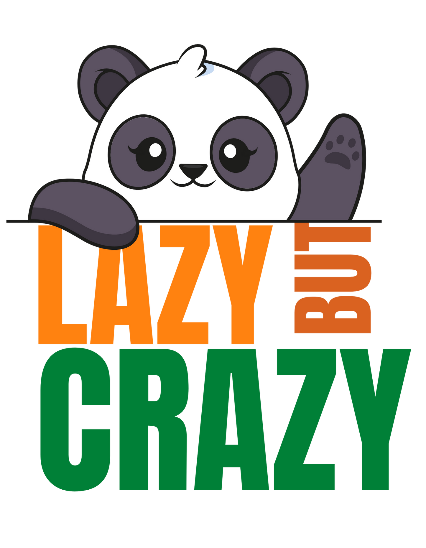 Embrace Your Laziness with Men's "Lazy But Crazy" Printed White T-Shirt