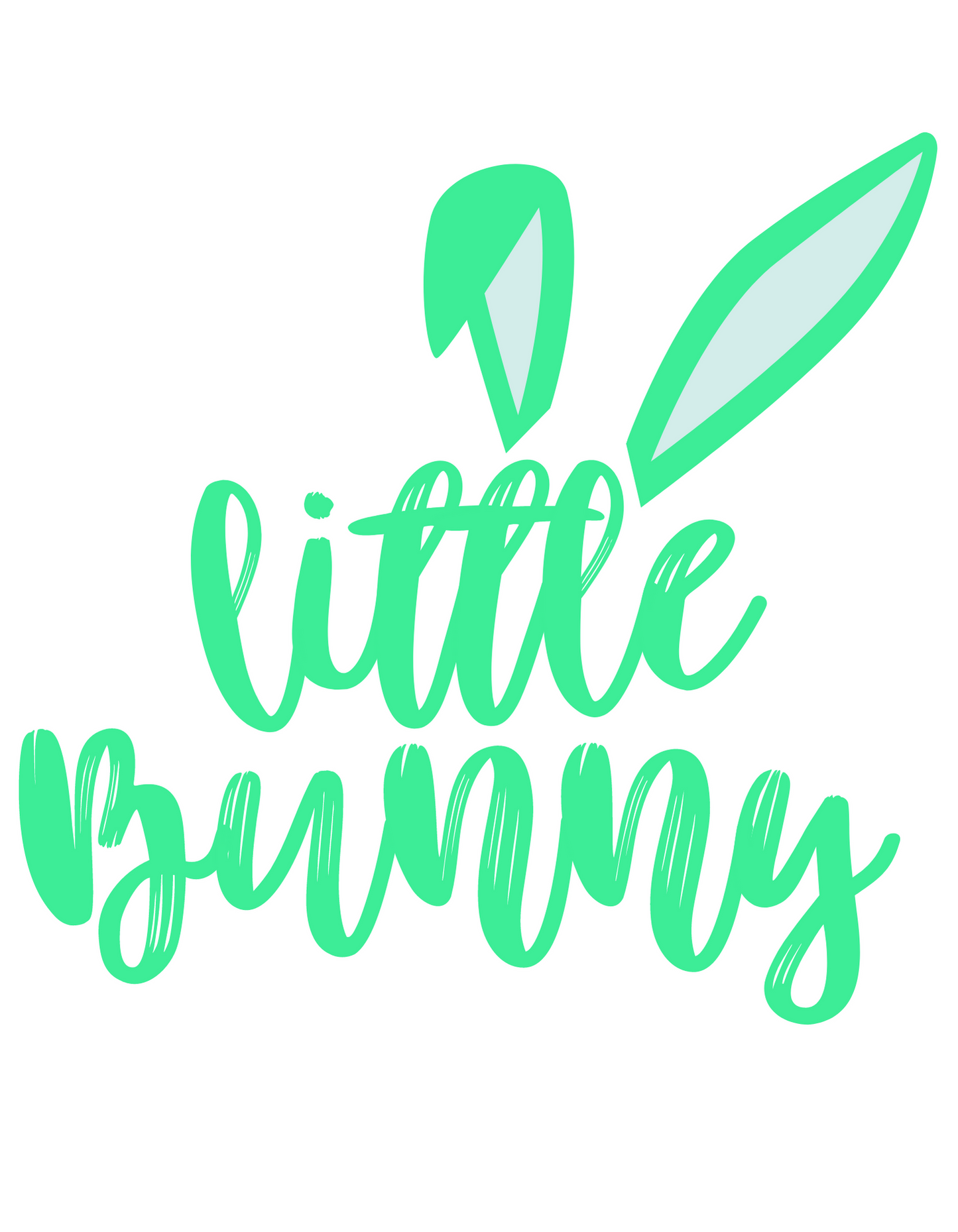 "Hop into Style with Our Women's 'Little Bunny' Printed White T-shirt!"