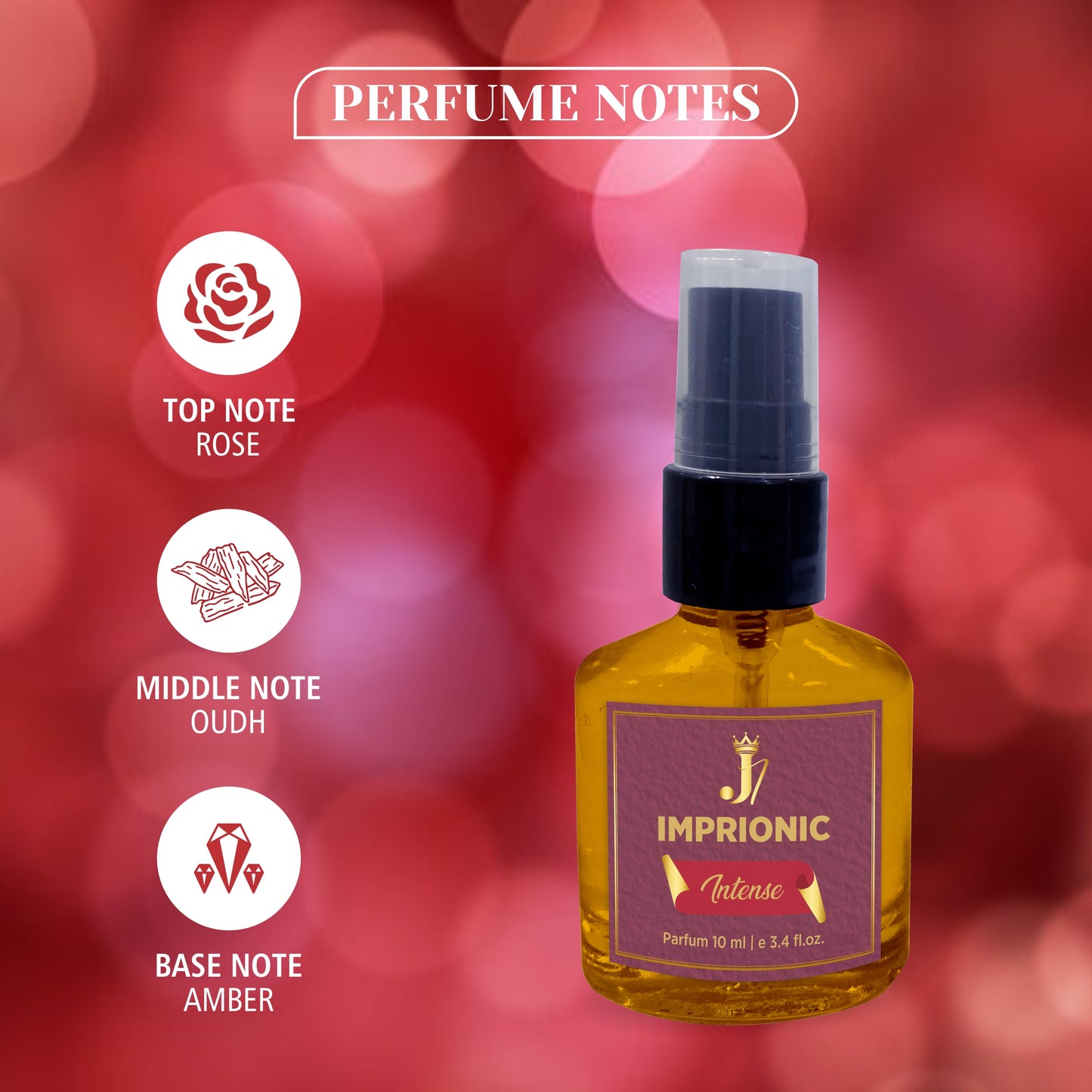 Intense - IMPRIONIC perfumes by JAVA IMPRESSION | Womens perfume | Long Lasting Perfume | Luxury Perfume | Perfect Gift for Romantic & Loved Night | Premium Collection | Perfect for Romantic night with your partner | Perfect Gift for Her | 10 ml parfum