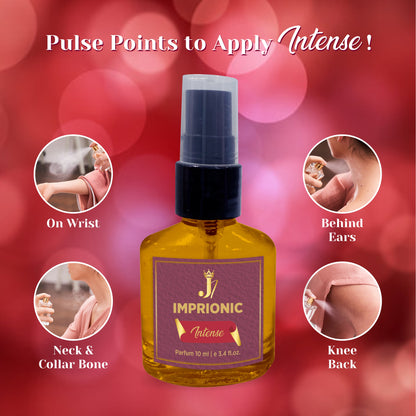 Intense - IMPRIONIC perfumes by JAVA IMPRESSION | Womens perfume | Long Lasting Perfume | Luxury Perfume | Perfect Gift for Romantic & Loved Night | Premium Collection | Perfect for Romantic night with your partner | Perfect Gift for Her | 10 ml parfum