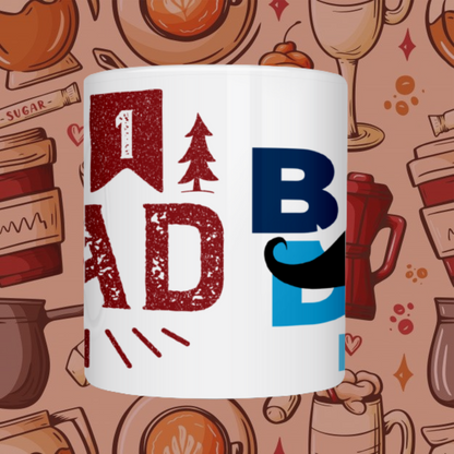 Gift Your Dad "No. 1 Dad , Best Dad ever" Printed Ceramic Mug - Celebrate Fatherhood