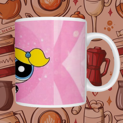 "Powerpuff Cartoon" Printed Ceramic Mug - Relive Superhero Adventures