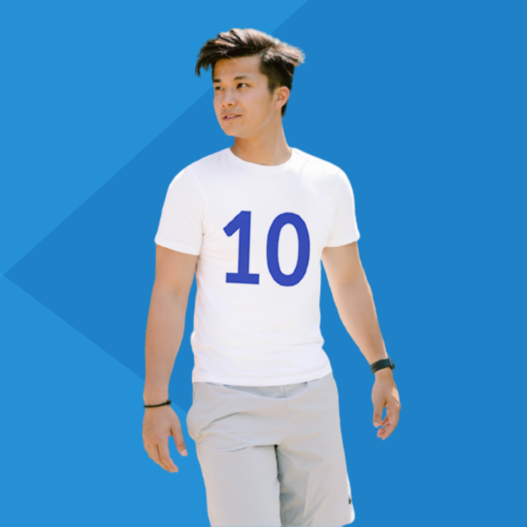 Number 10 white printed t-shirt for men half sleeves under 500