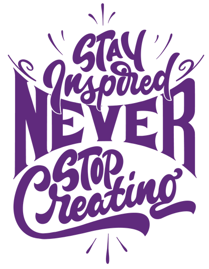 "Stay Inspired and Create with Our Women's 'Never Stop Creating' Printed White T-Shirt"