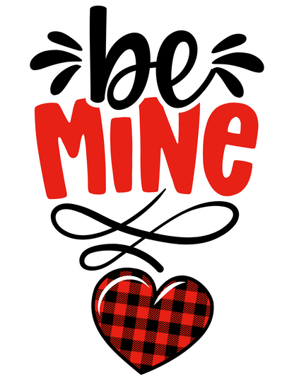 Express Your Love with Women's "Be Mine" Printed White T-Shirt